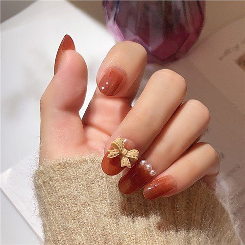 Designed Oval Nails