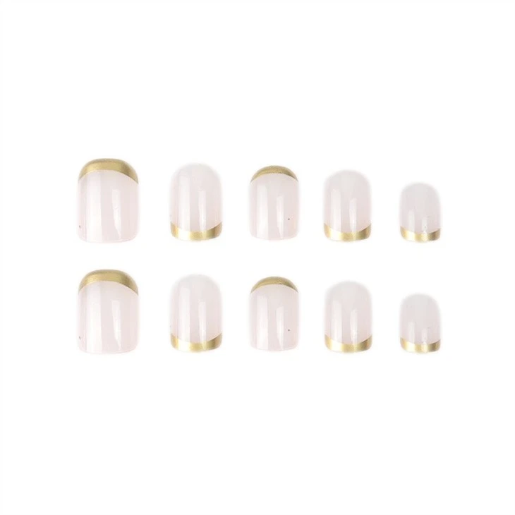 Gold Foil Best Quality Printed Press On Nails